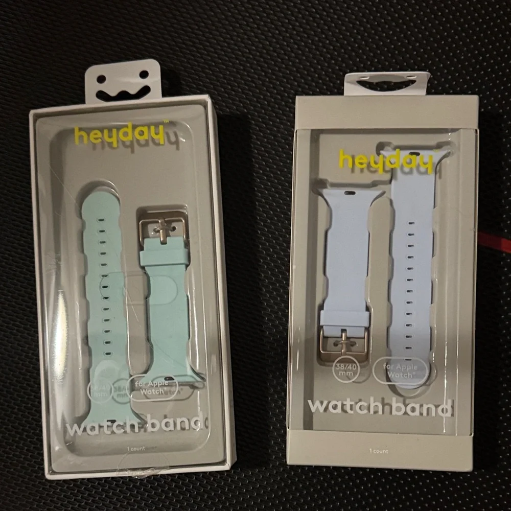 Heyday Light Blue and Aqua Watch Bands for Apple Watch, 38/40 mm size